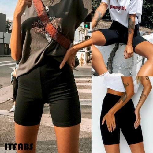 Canis - New Womens Short Pants Slim Shorts Black Beach High Waist Short Trousers Pants - Walmart