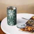 thumbnail image 3 of 20oz Coffee Tumblers Green Christmas Snowflake Pattern Stainless Steel Vacuum Insulated Travel Tumbler Coffee Cups Mug with Lid and Straw with Cleaning Brush for Cold & Hot Drinks, 3 of 5