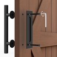 thumbnail image 4 of 12" Sliding Barn Door Handle Sliding Door Handle Pull And Flush Gate Hardware, 4 of 5
