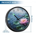 thumbnail image 3 of Voice Activated Clock with Glow Light 12 Inch Large Silent Wall Clock Battery Operated for Home Decor A Pink Lotus, 3 of 8