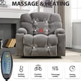 thumbnail image 5 of Bonzy Home Oversized Power Lift Recliner,Elderly Lift Chair with Heat Therapy and Massage Function,Remote Control,Side Pocket,Living Room, Ashy, 5 of 8