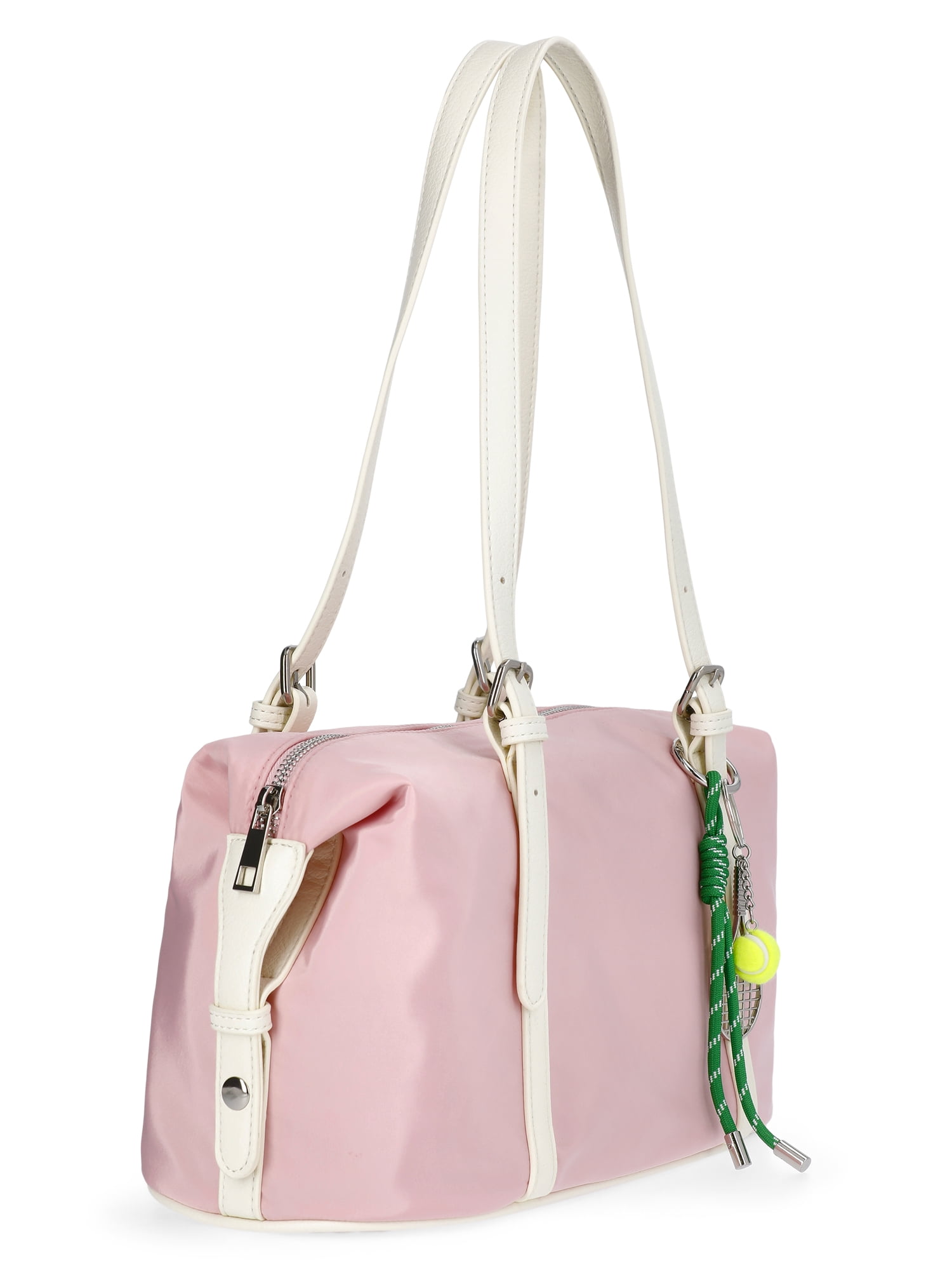 No Boundaries Women's Fashion Clubhouse Shoulder Bag, Pink Lemonade