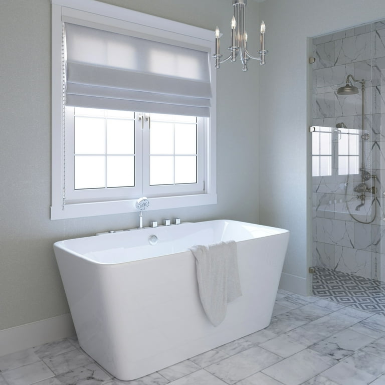 Catania 68 in. Acrylic Flatbottom Whirlpool Bathtub in White Catania 68 in. Acrylic Flatbottom Whirlpool Bathtub in White