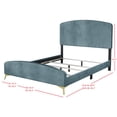 thumbnail image 5 of HMD Waylon Twin Upholstered Panel Bed, Blue, 5 of 5
