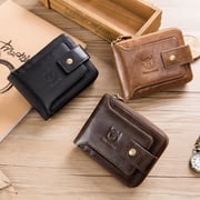 Leather Bifold Wallet for Men Travel Purse Pouch Gift