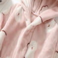thumbnail image 6 of LYMAYTER Toddler Hooded Bathrobe for 1-12Y Kids Soft Premium Fuzzy Robes Teen Print Sleepwear Bathrobe, 6 of 7