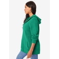 thumbnail image 5 of Roaman's Women's Plus Size Thermal Waffle Hoodie Zip Up Cardigan Jacket, 5 of 6