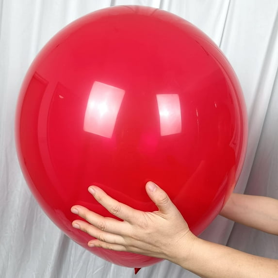 18 Inch 10 Pack Red Balloons KIRIKOU Big Large Round Helium Thick Latex Balloons for Birthday Wedding Baby Shower Graduation Party Decoration