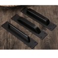 thumbnail image 3 of 2 manijas de puerta de aleación de aluminio de alta calidad con tornillos 5702 + negro Zulema Manija de la puerta del gabinete de aleación, 3 of 8