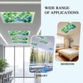 thumbnail image 6 of 2 Pack Abstract Ombre Green Blue Fluorescent Light Covers for Ceiling Lights Geometric Art Magnetic Ceiling Light Covers Overhead Light Filters for Office Classroom Home, 6 of 9