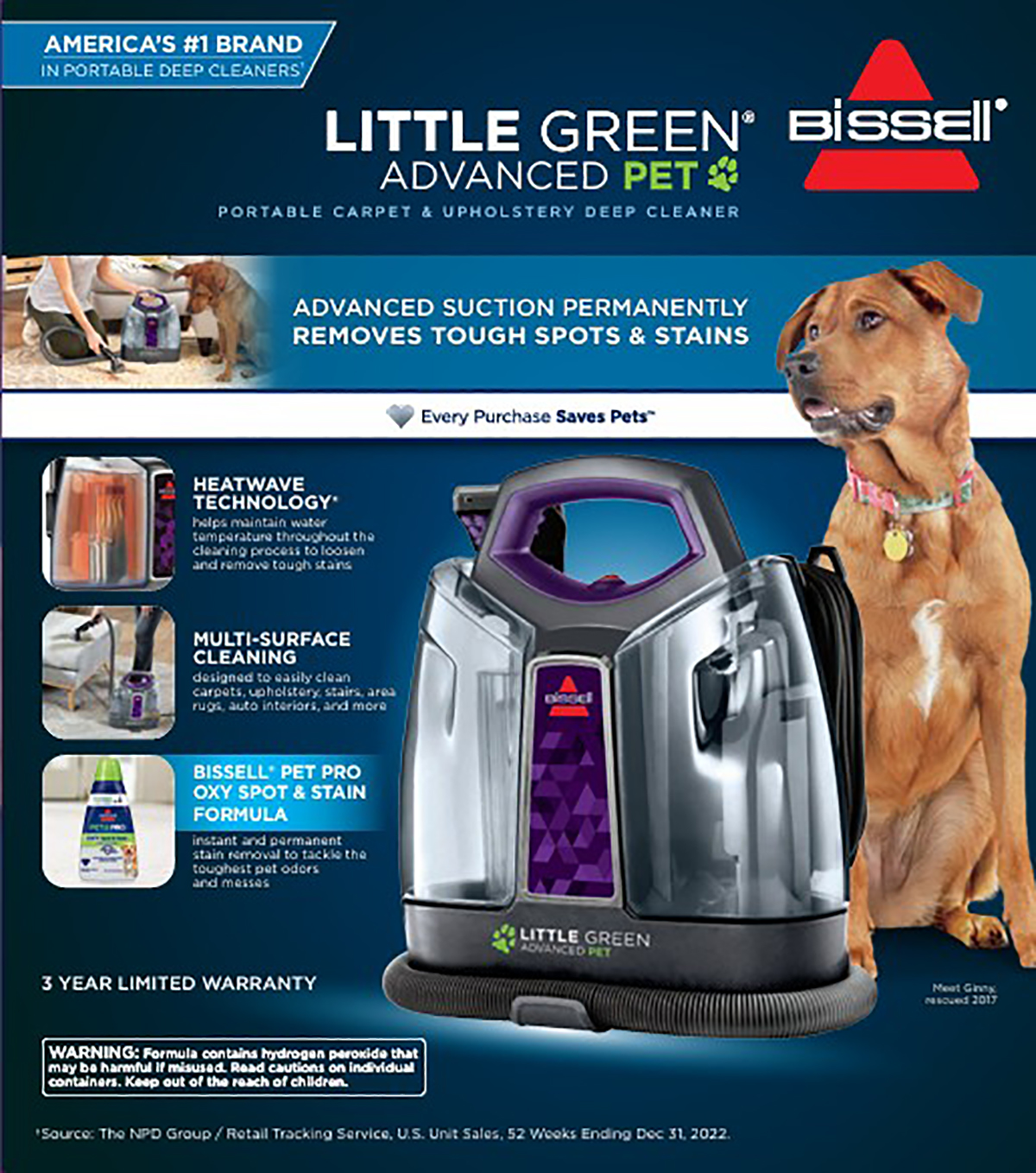 BISSELL Little Green ProHeat Pet Portable Carpet Cleaner photo 8