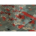 thumbnail image 4 of Ambesonne Poppy Flower Quilted Bedspread Set 3 Pcs, Modern Floral Garden, Queen Size, Grey Red Beige, 4 of 5