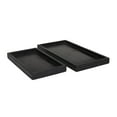 thumbnail image 6 of CosmoLiving by Cosmopolitan 14", 11"W Black Marble Slim Tray with Raised Edge, 2-Pieces, 6 of 12