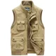 thumbnail image 5 of Primavera otoño hombres Casual Cargo chaleco chaquetas abrigo para hombre a prueba de viento sin mangas prendas de vestir exteriores chaleco para exteriores masculino de gran tamaño Q20, 5 of 5
