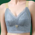 thumbnail image 3 of Mrat Clearance Bras for Women with Lift Thin without Sponge Plus Size Bras No Sweat Racerback Bralettes Large Breasts Bra Daily Bra Blue_1 3XL, 3 of 4