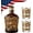 B#, variant on 250th Anniversary Whiskey Bottle, We The People 250 Anniversarys Decanter with Liberty Bell Stopper, We The People Patriotic Gift for Bourbon or Wine (A#)