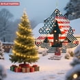 thumbnail image 3 of Stylish Metal Hanging Christmas Tree Wind Spinner - Decorative Garden Spinner with Wreath Design for Festive Yard Decor, 3 of 7