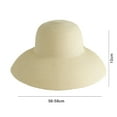 thumbnail image 5 of Women Sun Straw Hat, Wide Brim Foldable Sun Protection Hat for Summer Travel 3 Colors, 5 of 8