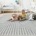 thumbnail image 4 of Boho Area Rug x Machine Washable Rugs for Living Room Non Slip Soft Carpet Geometric Jacquard Textu Carpet for Bedroom Dining Room Nursery Office Living Room Rug -, 4 of 7