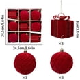 thumbnail image 3 of Christmas Tree Decoration Plastic Ornament Set Hanging Xmas Tree Ball for Xmas Holiday Wedding Party Christmas Ornaments (9 pcs), 3 of 6