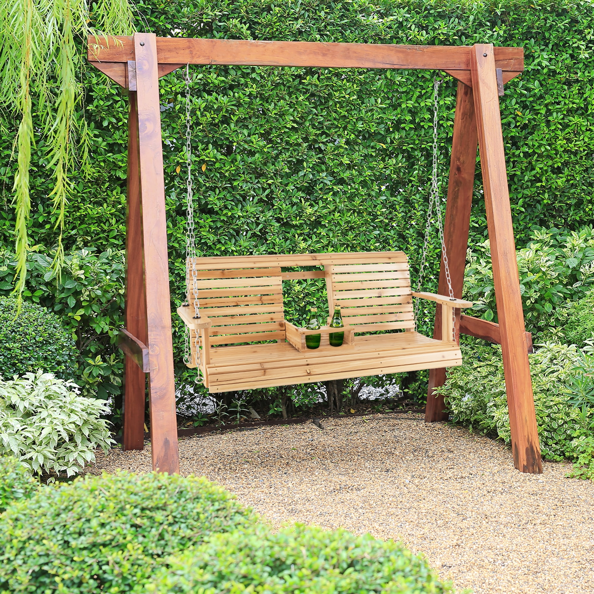 Furinno tioman hardwood hanging porch swing hotsell