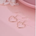 thumbnail image 5 of Solid 925 Sterling Silver 1.8CM Hollow Heart Drop Earrings for Women Teens Sweet Love Dangle Earrings, 5 of 11