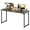 Vintage, variant on CL.HPAHKL 55 inch Computer Desk, Modern Home Office Desk with Metal Frame & Wood Tabletop, Simple Style Writing Study Work Table PC Desk for Home Bedroom, Pink