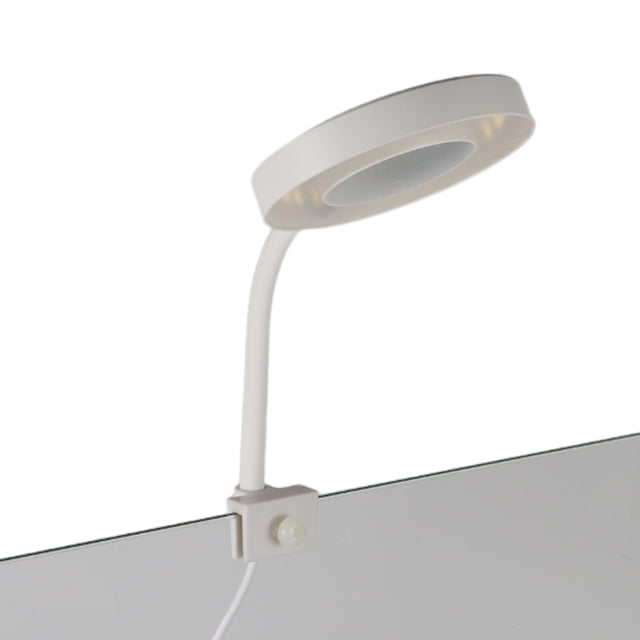 Luz para acuario Unique Bargains, luz para tanque de peces, luz de acuario USB pequeña con temporizador, lámpara de acuario redonda que rota 360° - Blanca