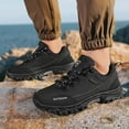 thumbnail image 4 of Men'ssneakers Outdoor Oversized Hiking Boots Low Top Hiking Sneakers Black 41, 4 of 6