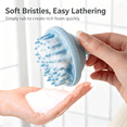 thumbnail image 4 of Ergonomic Silicone Scalp Massager Brush, Dry Wet Handheld Cute Design Hair Growth Shampoo Cleaning Tool Pink, 4 of 5