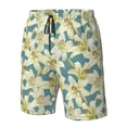 thumbnail image 5 of Naloa Lilies Flowers Men's Beach Shorts, Surfing shorts, Swim trunks, Quick Dry Swim Trunks for Surfing Beach Fun - Small, 5 of 9