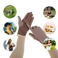 thumbnail image 4 of Unique Bargains 1 Pair Sunblock Mittens Sun Block Driving Gloves for Women Coffee Color, 4 of 5