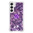 thumbnail image 6 of CCSmall for Samsung Galaxy S25 Case Clear Glitter Bling for Women, Flowing Liquid Quicksand Sparkly Cover with Diamond Ring Holder Case for Samsung Galaxy S25 LSZ Purple, 6 of 7