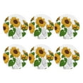 thumbnail image 2 of Bingfone Vintage Plump Sunflower And Sketch Leather Drinks Coasters With Set Of 6,Suitable For Home Kitchen,Coffee Cup Coasters Home Gift, 2 of 9