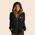 thumbnail image 3 of Dalix Heartly Ghost Embroidered Fleece Zip Hoodie Cold Fall Winter Women in Black XL X-Large, 3 of 5