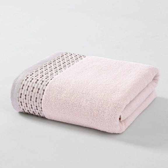 Zhuge 100% Cotton 1 Pack Oversized Bath Towel Set 28x55 Inches, Ultra Soft Highly Absorbant Compact Quickdry & Lightweight Large Bath Towels, Ideal for Gym Travel Camp Pool -Light Pink A