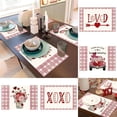 thumbnail image 4 of Pink Buffalo Plaid Love Valentine Placemats 1pcs, 12x18 Inch Seasonal Anniversary Holiday Table Mats for Party Kitchen Dining Decoration (Car), 4 of 4