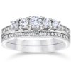 Pompeii3 5/8Ct Vintage Diamond Engagement Wedding Ring Set 10k White Gold (H/I,I1-I2)