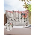 thumbnail image 6 of Spring Rose Flowers on Wood Plank Outdoor Pillow Covers Set of 2, Decorative Waterproof Throw Pillow Case, Watercolor Floral Cotton Linen Soft Cozy Cushion Pillowcases, 6 of 6