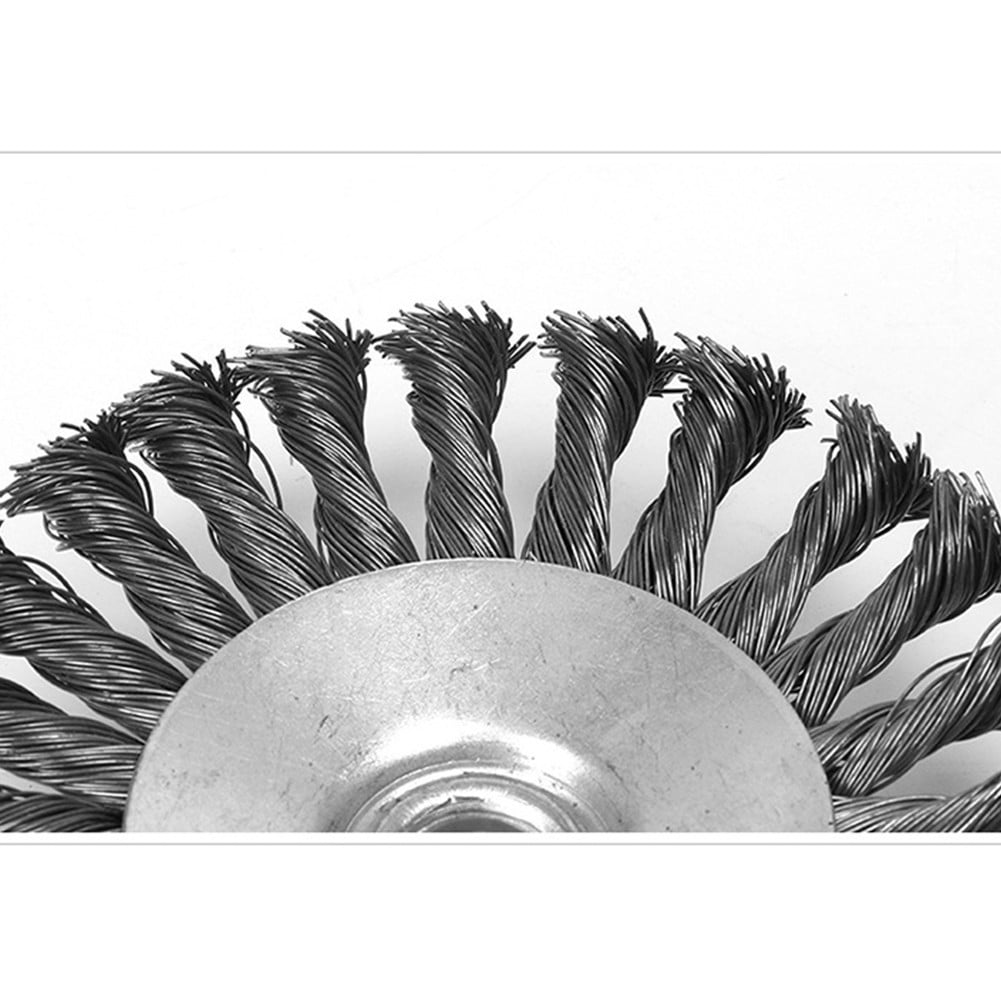 Rotary Knot Wire Wheel Cup Brush For Angle Grinder M14*2 Steel Wire Alloy Metal