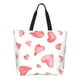 thumbnail image 1 of Balery Pink Hearts Bolsa Tote Estilo Estético con Cremalleras, Bolsa de Hombro, Bolsa de Compras Grande y Plegable, 1 of 8