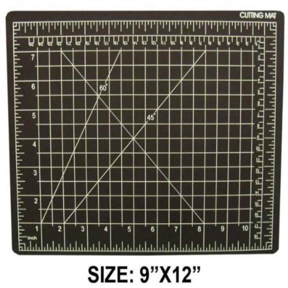 toolusa 9" x 12" Self-healing Black Cutting Mat With Pre-marked Grid Lines For Accurate Cutting: CR-00-91913
