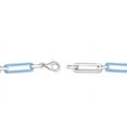 thumbnail image 4 of SuperJeweler Sterling Silver and Blue Enamel Paperclip Bracelet, 7 Inches for Women, 4 of 4