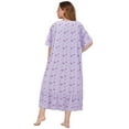 thumbnail image 3 of Womens Plus Size Nightgowns Sleepwear Floral Square Neck Loungewear,Victorian Short Sleeve Pajama Maxi Dress Casual Nightdress,XL-5XL, 3 of 9