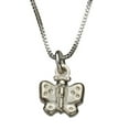 thumbnail image 2 of Sterling Silver Tiny Butterfly Charm Box Chain Nickel Free Necklace Italy, 18", 2 of 4