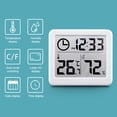 thumbnail image 2 of Inteprter Termómetro digital LCD Pantalla grande Reloj de decoración de automático Higrómetro de forma cuadrada de temperatura de estilo Termómetros Inteprter HA066046-00, 2 of 6