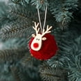 thumbnail image 2 of Dalrosia 12PCS Christmas Felt Elk Hanging Ornaments- Christmas Tree Wooden Reindeer Hanging Pendants Decorations for Xmas Party Tree Home Decor(, 2 of 2