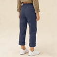 thumbnail image 5 of Girls Capri Pants Summer Trendy Linen Cropped Trouser with Pockets Beach Casual Cruise Fashion Capris Clothes, 5 of 7