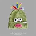 thumbnail image 3 of LADIGASU Lindo y Divertido Gorro de Lana de Punto,Ojos y Antenas Fresco y Dulce para Salir a La Calle Gorro de Lana Boca de Salchicha Ofertas de La Semana 1* Sombrero, 3 of 4