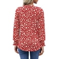 thumbnail image 5 of UVN Womens Fall Blouses Long Sleeve V neck Shirts Dressy Casual Smocked Cuffs Tunic Tops, 5 of 8